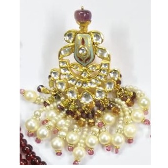 gold jadtar kundan pendant set-akm-ps-056