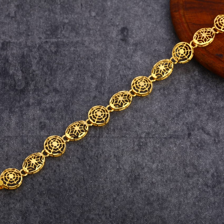 916 Gold Ladies Plain Stylish Bracelet LPBR74