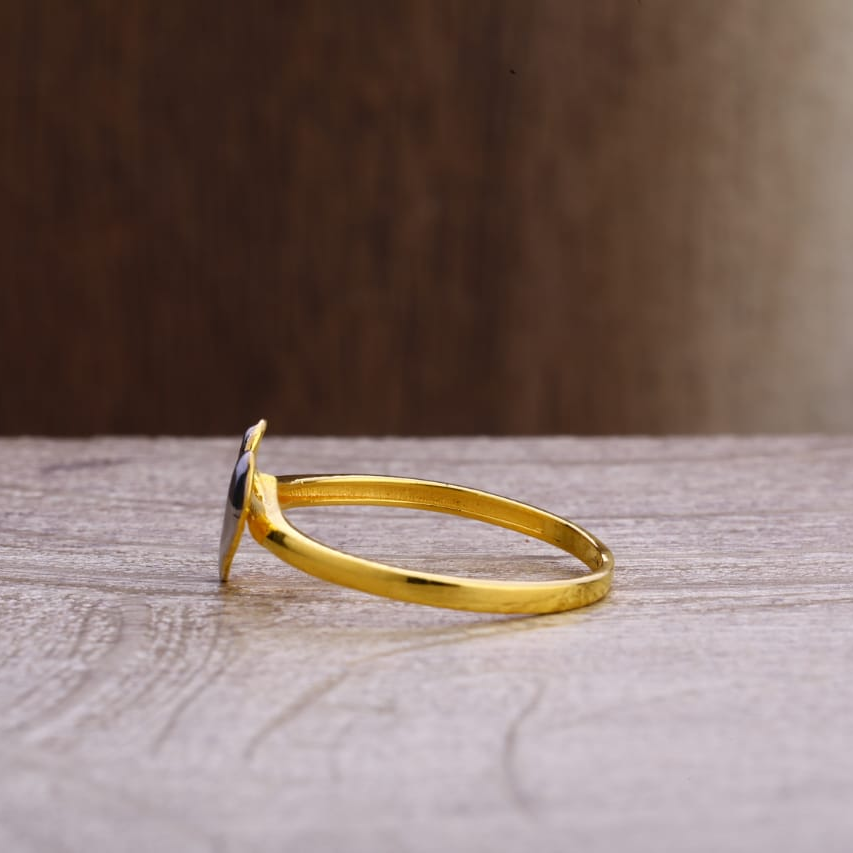 916 Gold Hallmark Ladies Plain Ring LPR282
