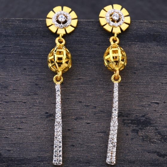 22 carat gold stylish latkan earrings RH-LE471