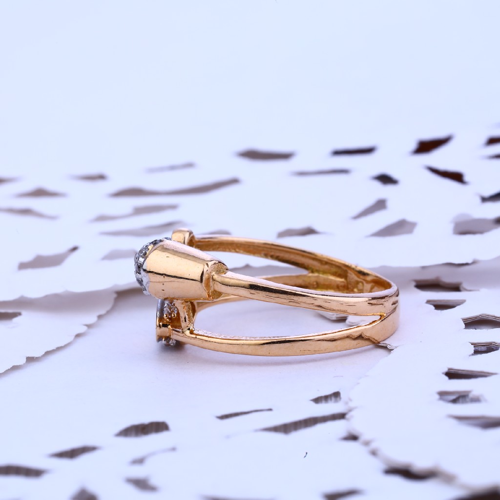 Ladies 18K Rose Gold Designer Ring-RLR113