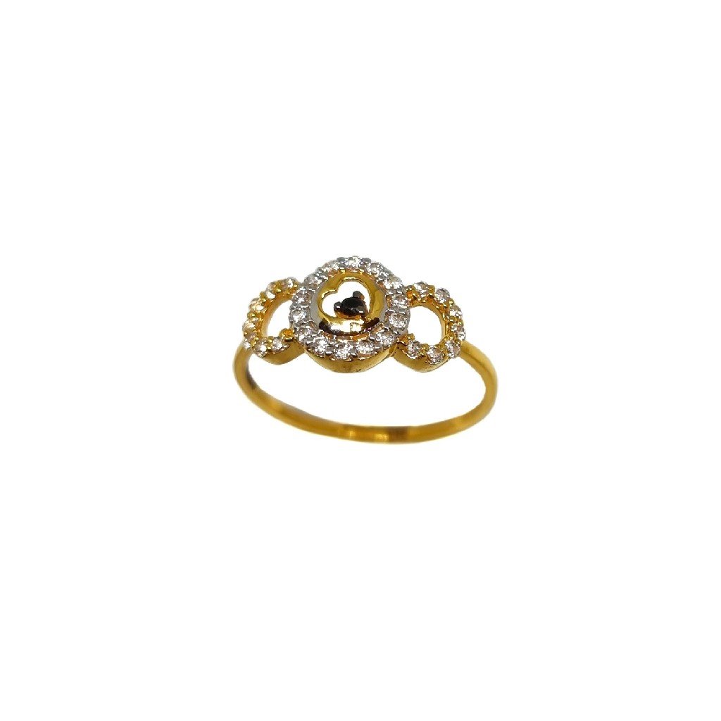 22K Gold Round Shaped Fancy Ring MGA - LRG1176