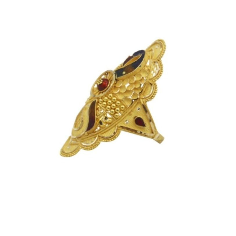 22 K Light Weight Yellow Gold Ladies Ring