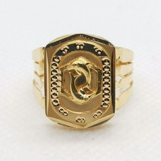 Gold ring deals fish design