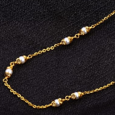 22KT Gold CZ Antique Exclusive Ladies Chainmala AC212