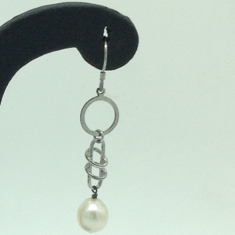 Pearl Silver Ear Hangings JER0128