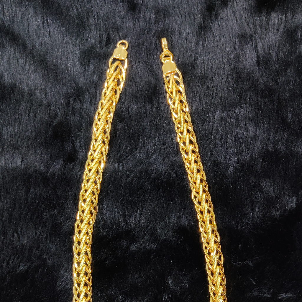 916 Gold Fancy Gent's Hollow Chain