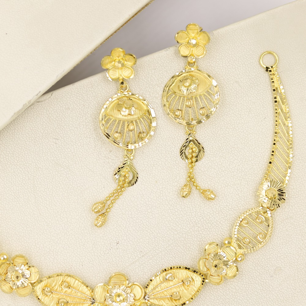 22kt fancy gold necklace set