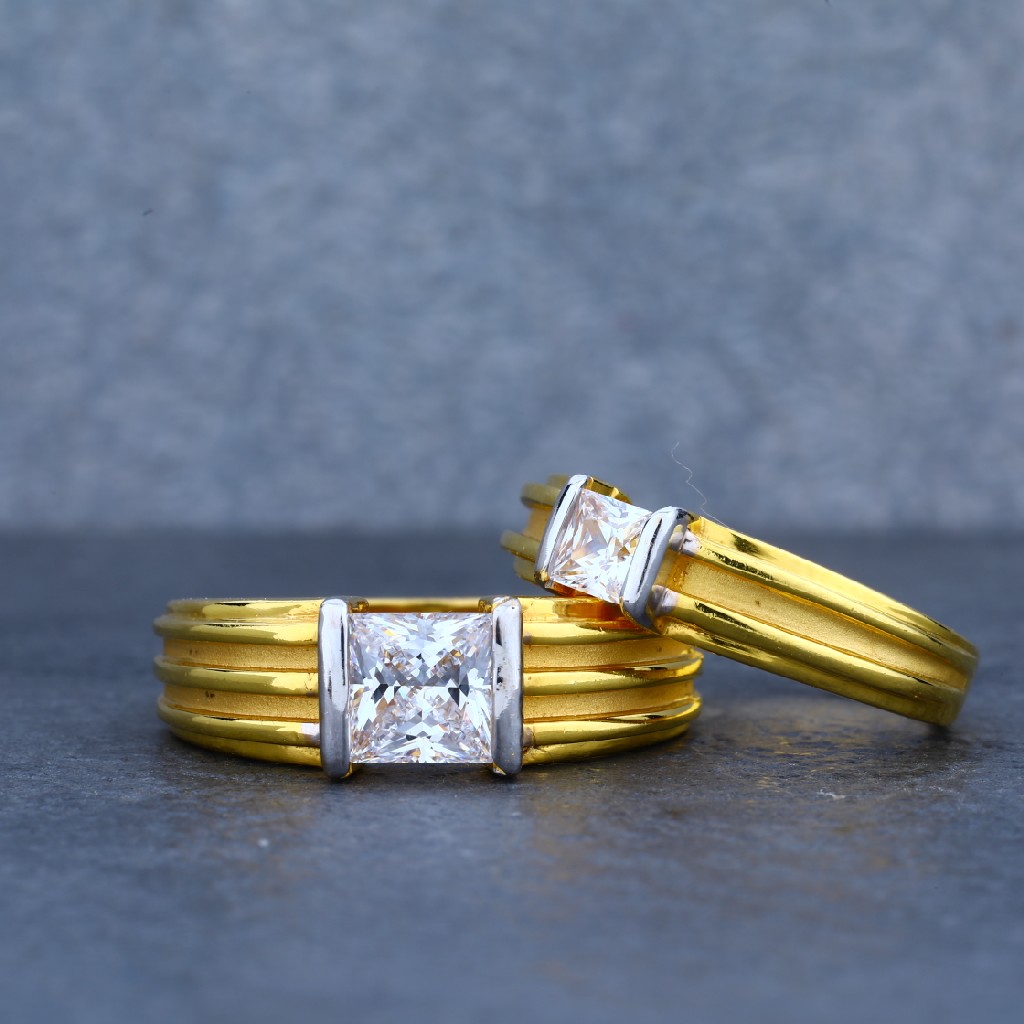 Designer Unisex Platinum & Yellow Gold Couple Rings JL PT 1121-A-saigonsouth.com.vn