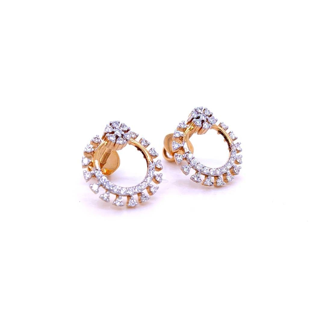 Buy Enchanting Diamond and Rose Gold Earrings Online  ORRA