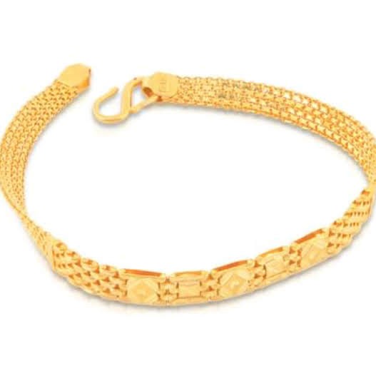 22k(916)Gold Gents Plain Bracelet