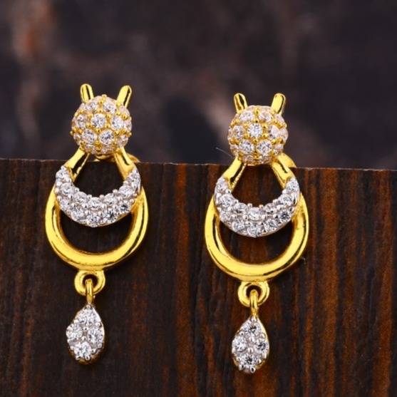 22 carat gold antique ladies earrings RH-LE632