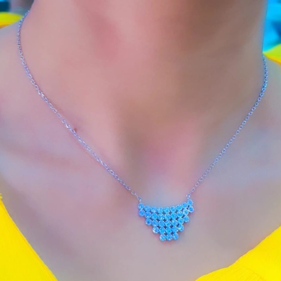 92.5 Silver Daimond Pendent Set