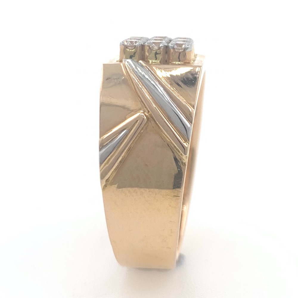 18kt / 750 rose gold fancy handmade diamond gents ring 9gr27