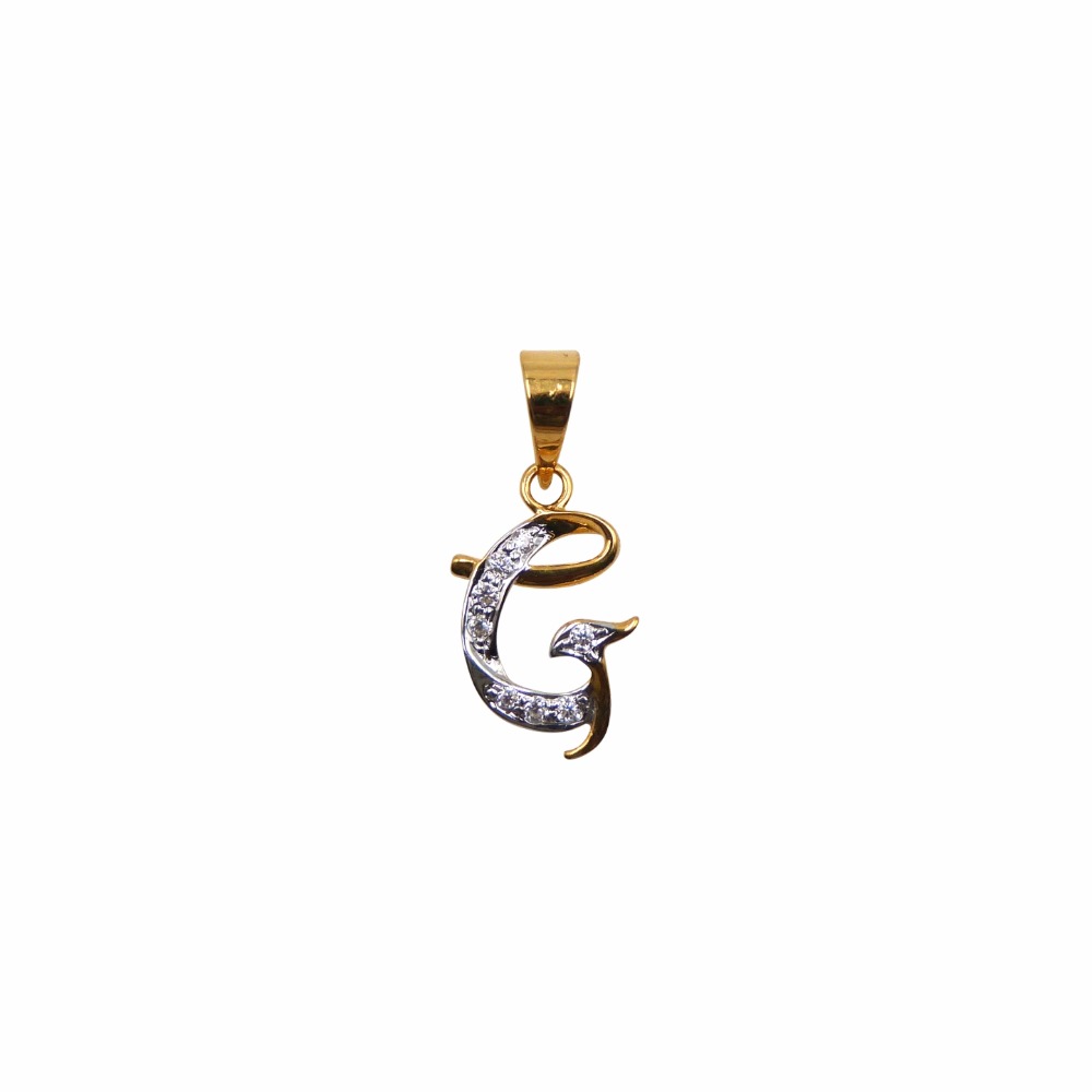 'G' Alphabet 18k Gold Pendant