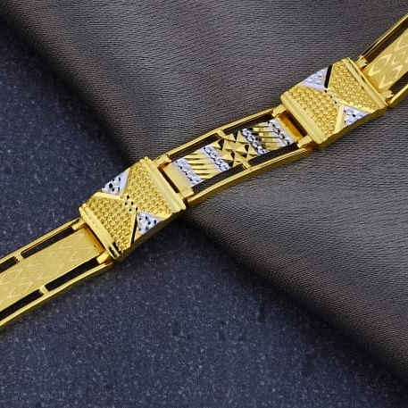 916 Gold Mens Plain Gorgeous Bracelet MPB295