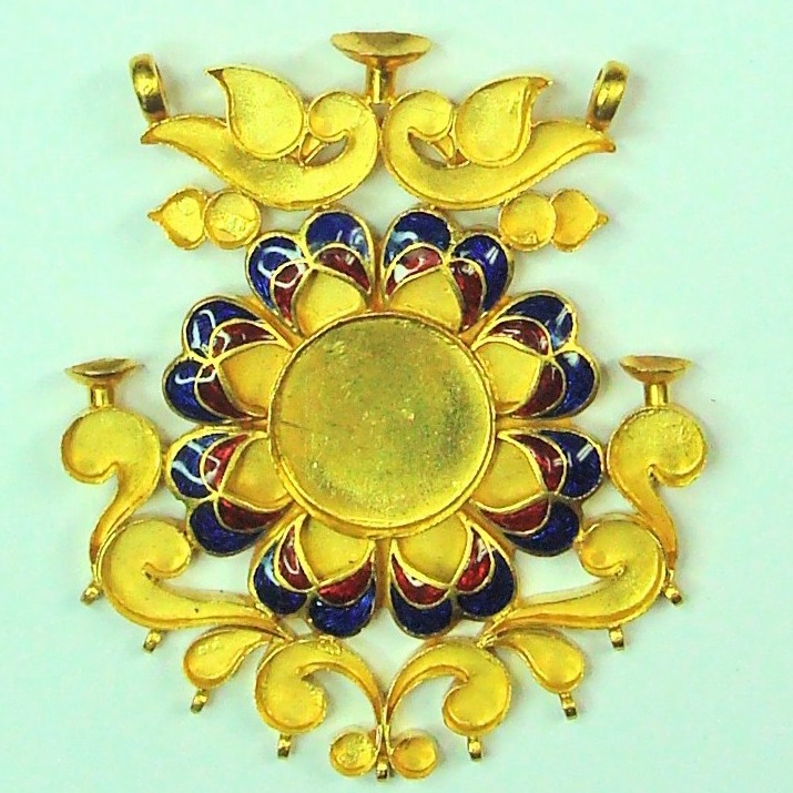 Antique jadtar kundan pendant set khokha-akm-ps-017