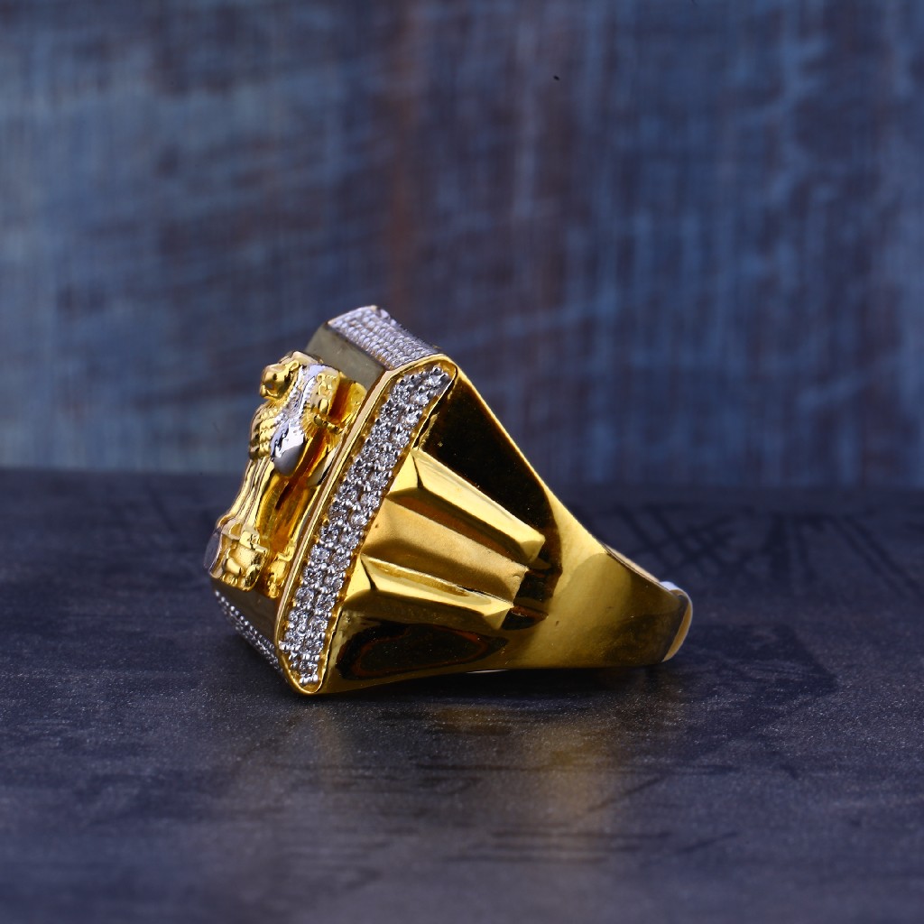22CT Cz Gold Classic Gentlemen's Ring MR653