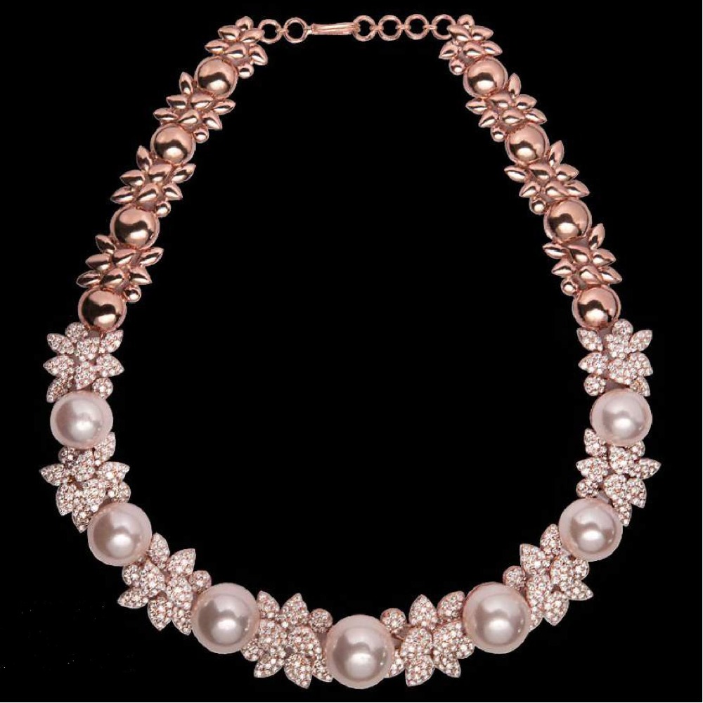 Diamonds and Pearls Necklace JSJ0121