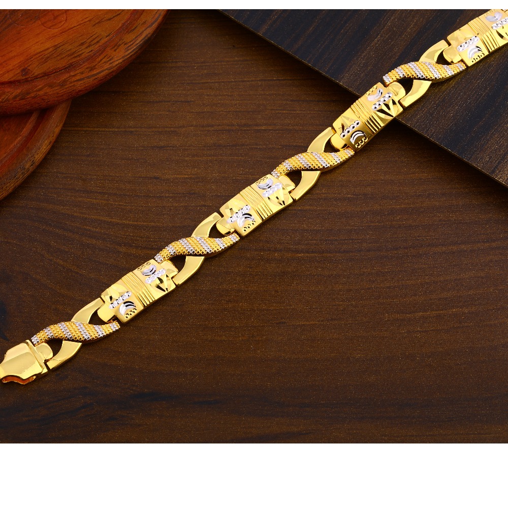 22CT Plain Gold Fancy Gentlemen's Bracelet MPB269