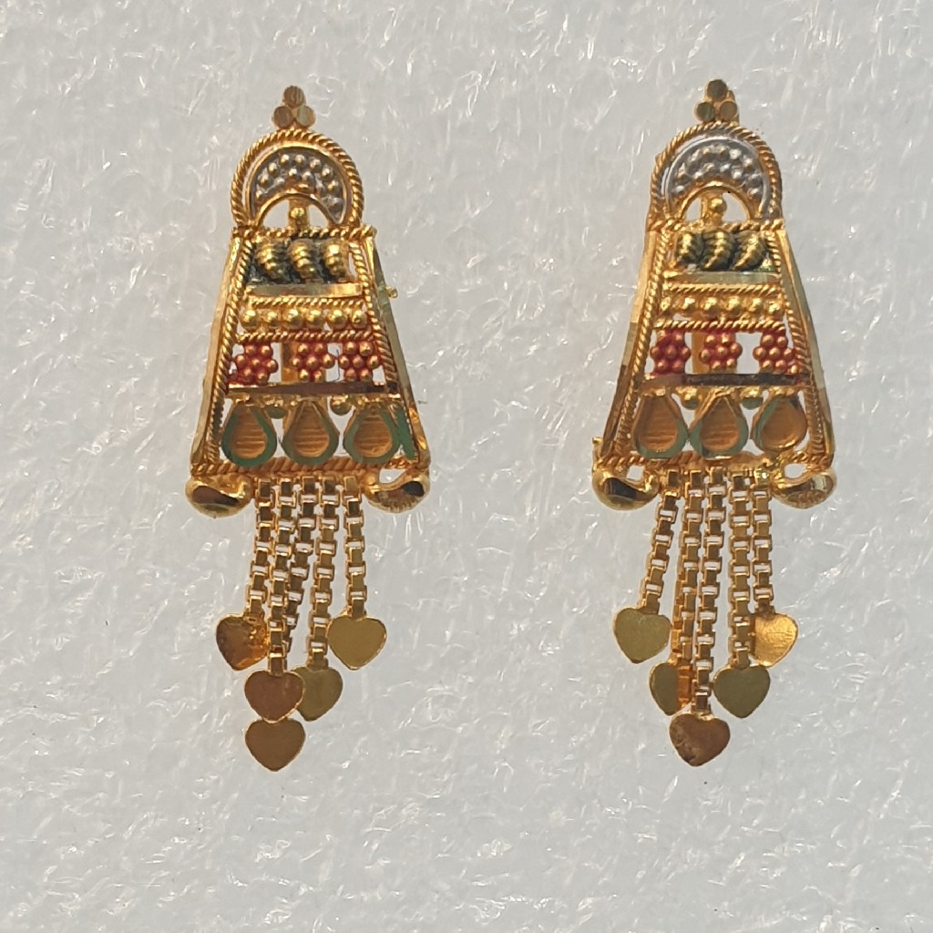 rajwadi earrings gold