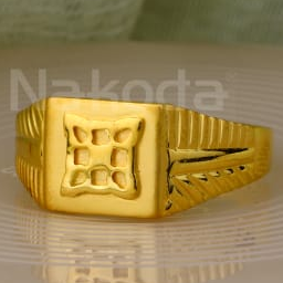 916 Gold CZ Mens Delicate Plain Ring MPR179