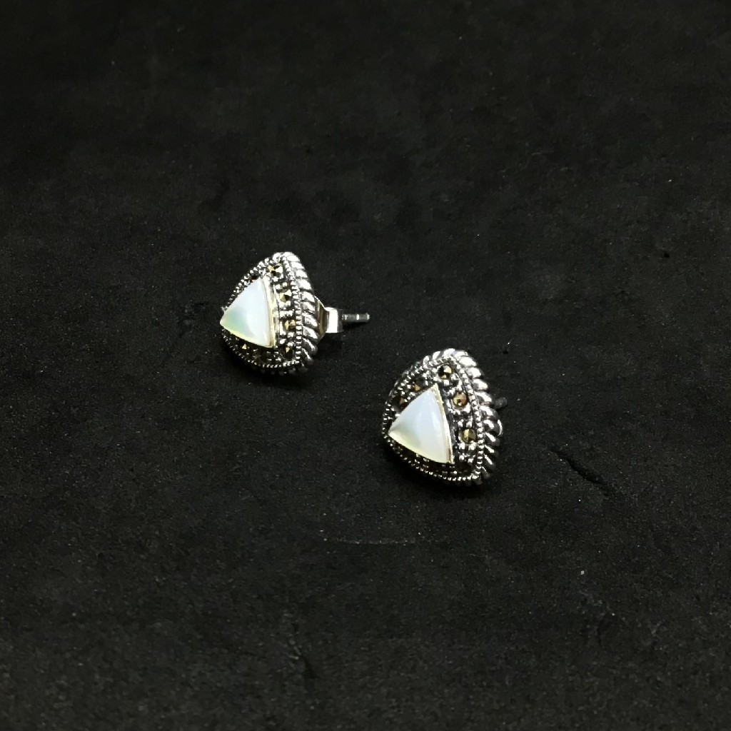 925 fancy stone earring