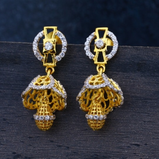 22 carat gold ladies jummar earrings RH-LE600