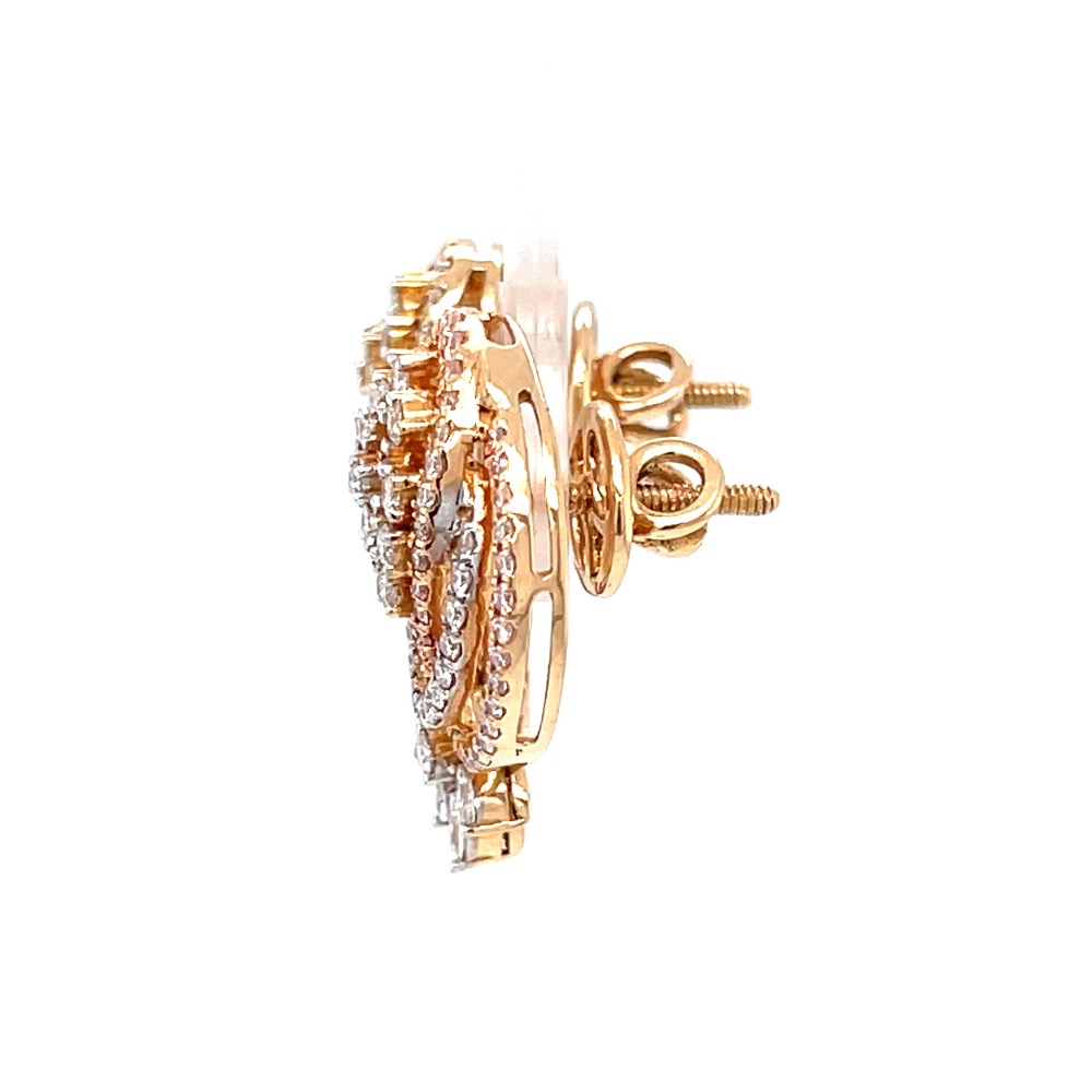Étourdissante designer diamond earrings in 18k rose gold 9top87
