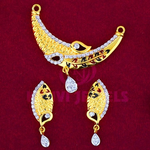 916 Gold Mangalsutra Pendal with Butti MSP-012