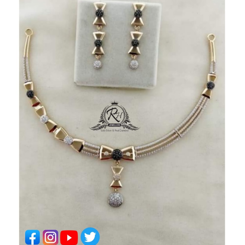 22 carat gold classical necklace set RH-NC375