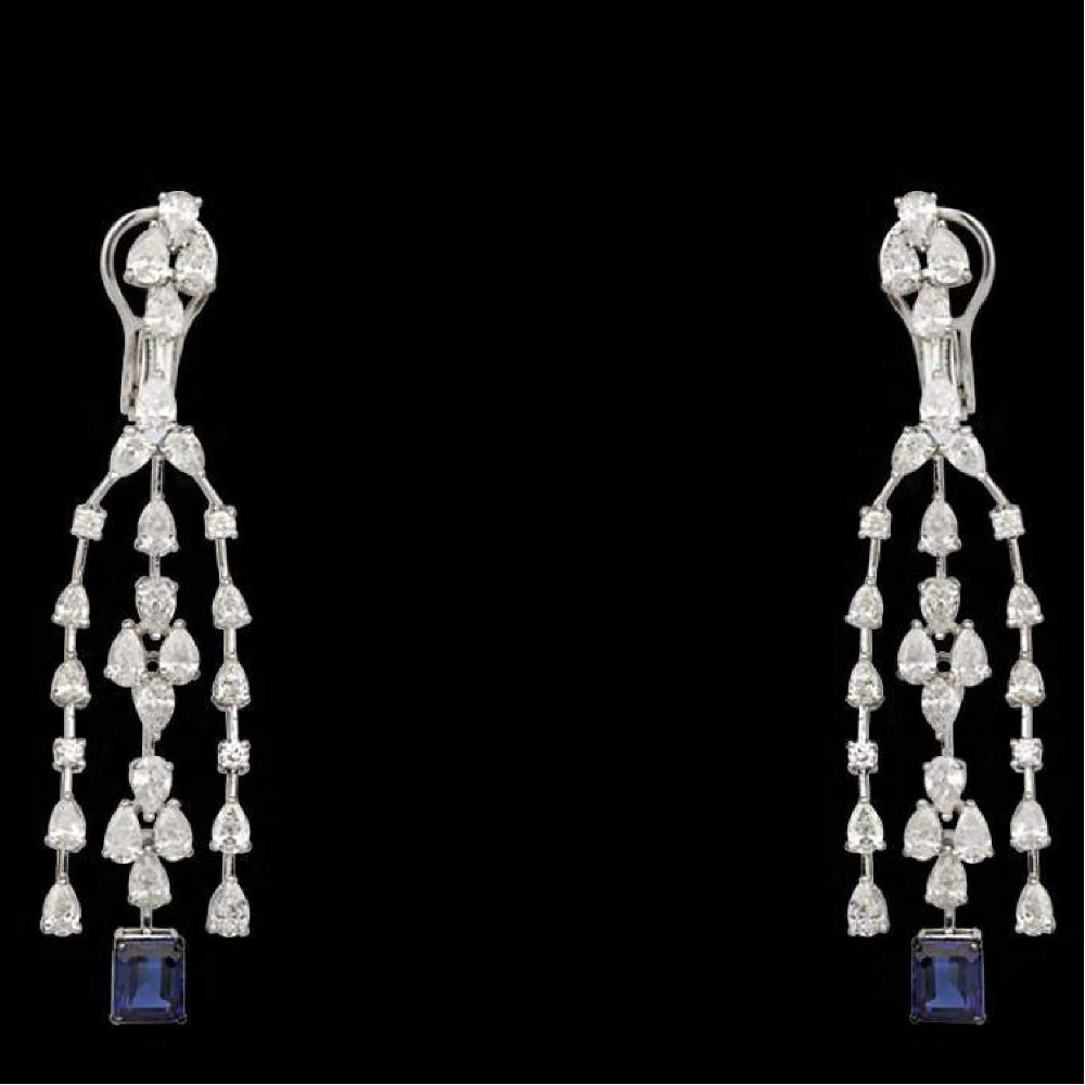 Diamonds and Blue Sapphires Hangings JSJ0036