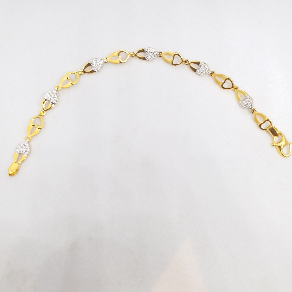 22 KT 916 Hallmark Gold Daimond Fancy ladies Bracelet