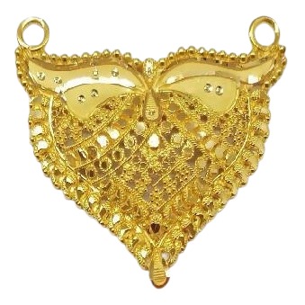 22k Gold Halmarked Double Kunda Pendent
