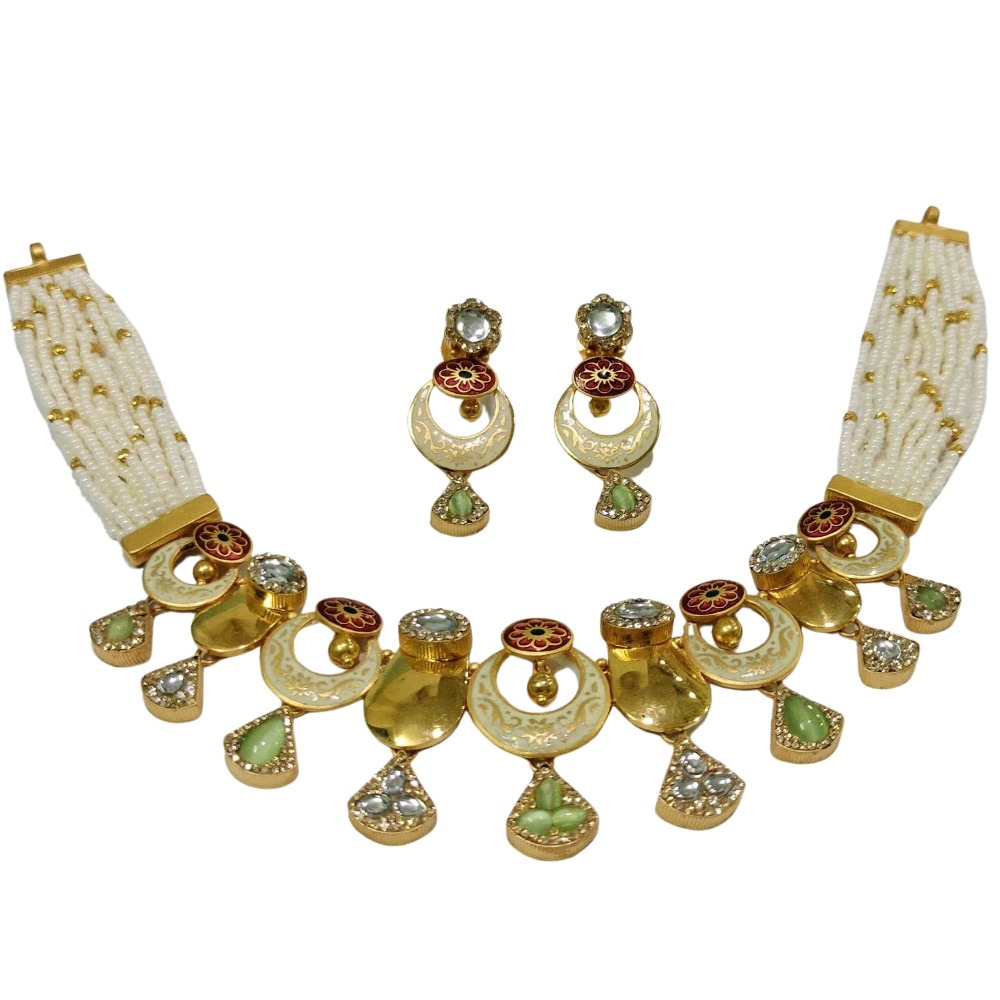 Showroom of Gold necklace set ans2827 Jewelxy 221357