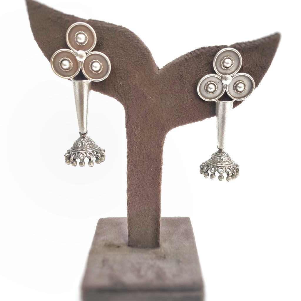 Pure Silver Bohemian Earrings In High Finished Design