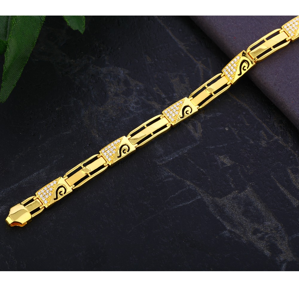 Buy quality 22KT Gold Gentlemen's CZ Casting Bracelet MCB123 in Ahmedabad
