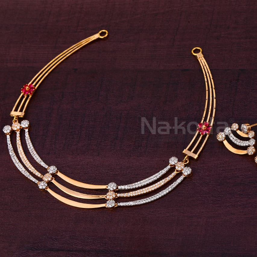 750 Rose Gold Ladies Stylish Necklace set RN387