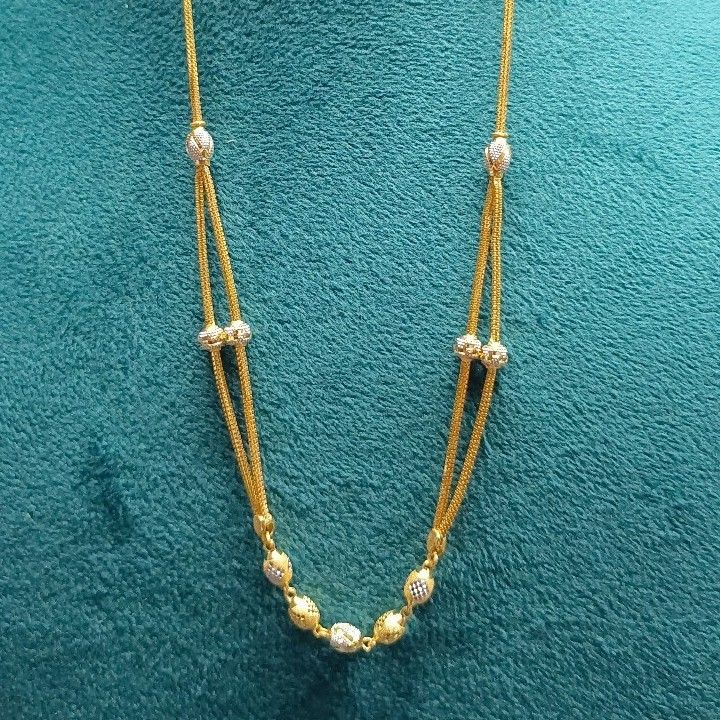 22crt Gold Fancy Stone Chain