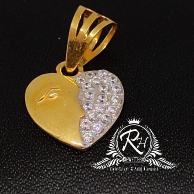 22 carat gold heard daimond pendal RH-PL235