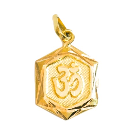 Buy quality 22 k gold om pendent hexa shape in Meerut