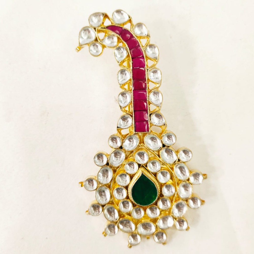 Manufacturer of Pink stone groom (var raja) kalgi for safa 1376