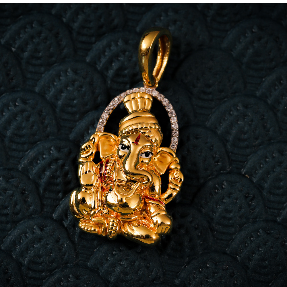 Buy quality 18K Gold Ganesh Pendant in 