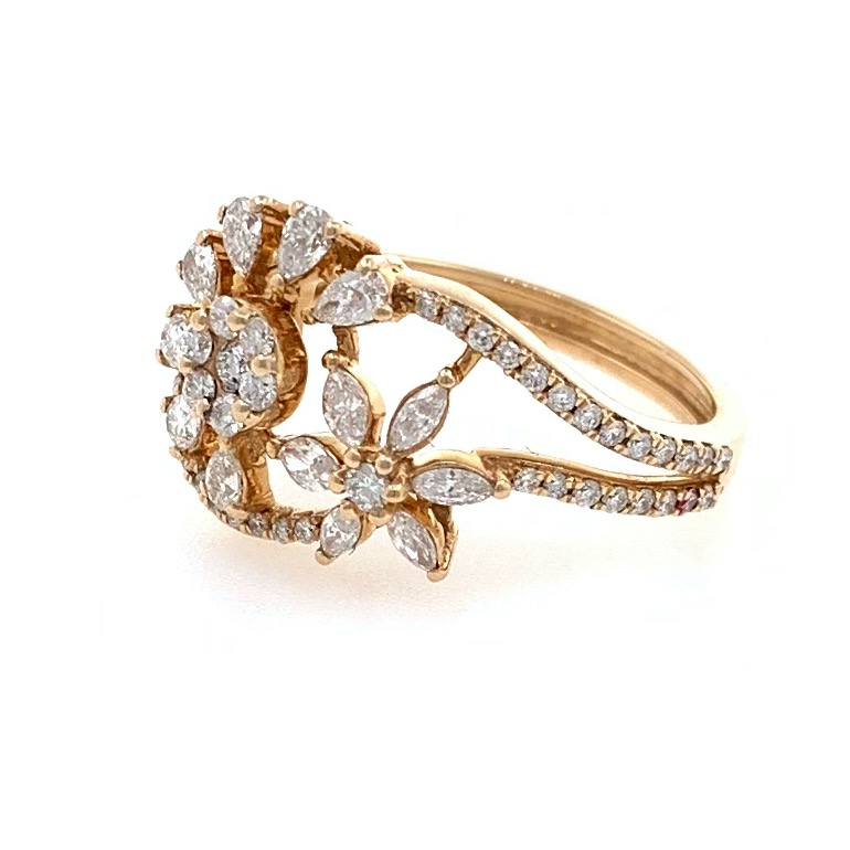 18kt / 750 rose gold anniversary gift diamond ring 8lr211