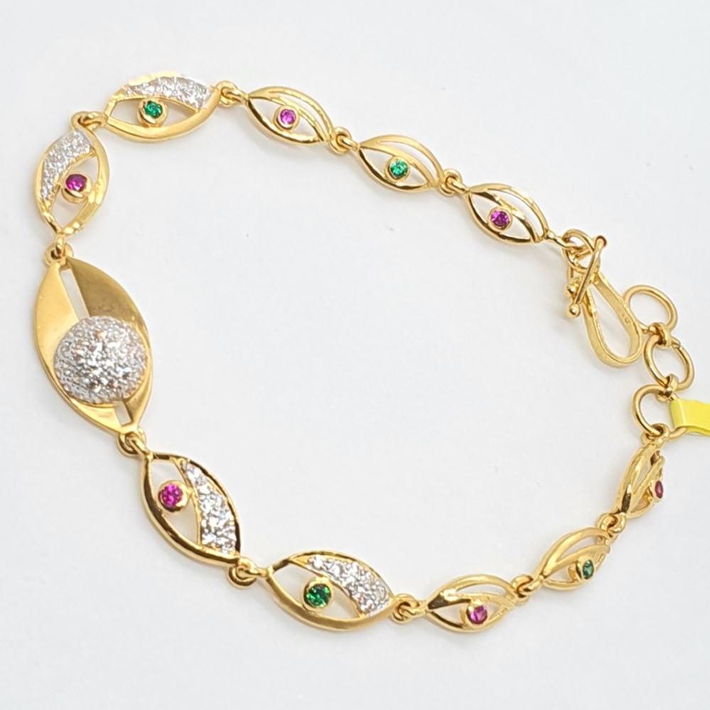91.6 Gold Fancy Diamond Ladies Bracelet