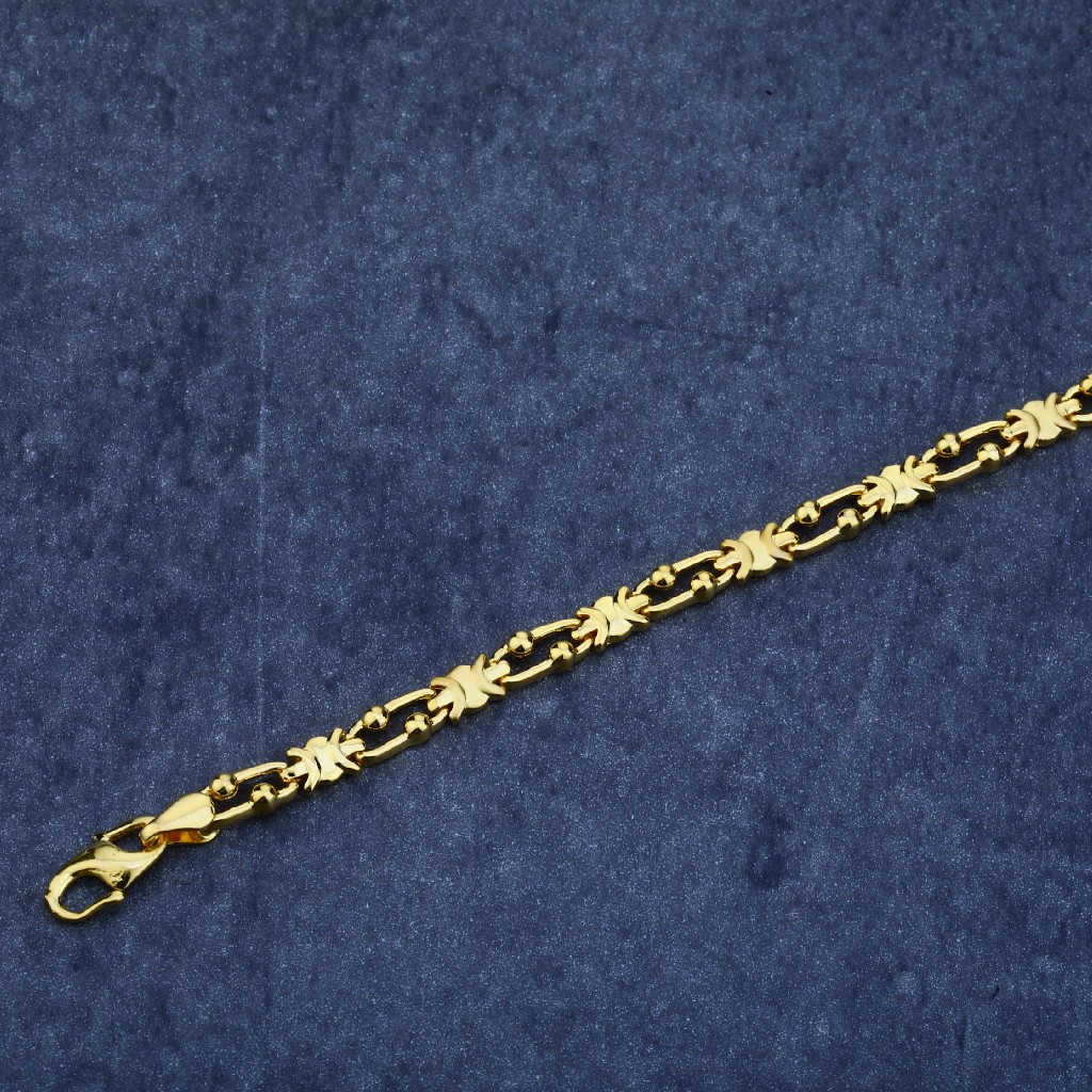 22kt Gold plain Ladies Bracelet LPBR06