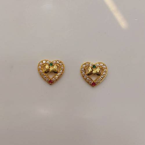 Gold Heart Shape  Earring