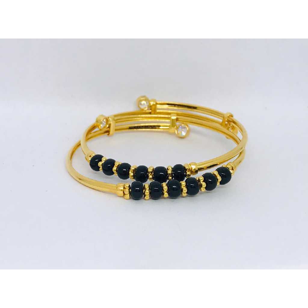 Black moti store bracelet gold