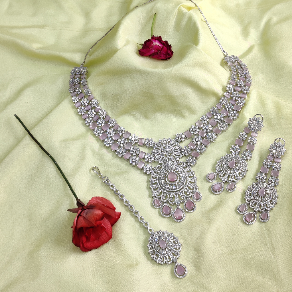 c.z diamond western necklace set
