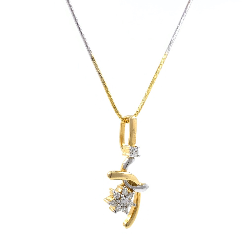 Mignonne Floral Diamond Pendant in Yellow Gold 7SHP58